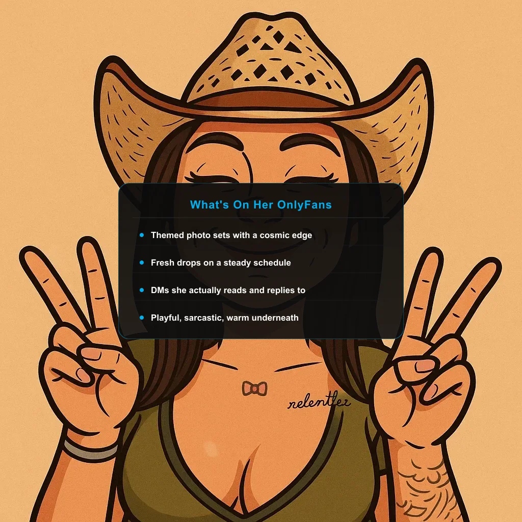 illustration of astr0girll with a what-fans-get card