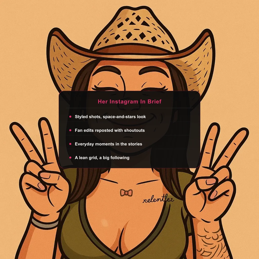 portrait of astr0girll with an Instagram peek card