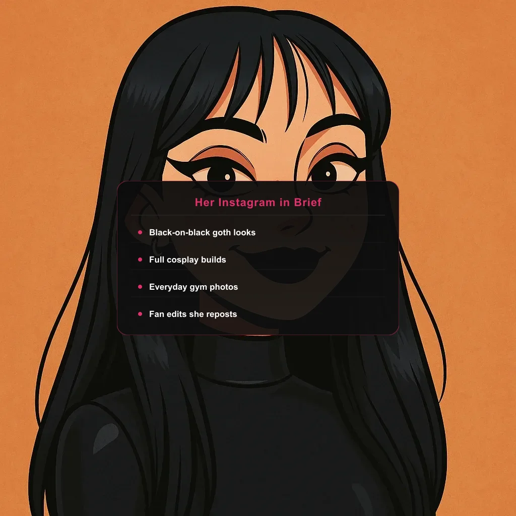 portrait of Athena Kami with an Instagram peek card