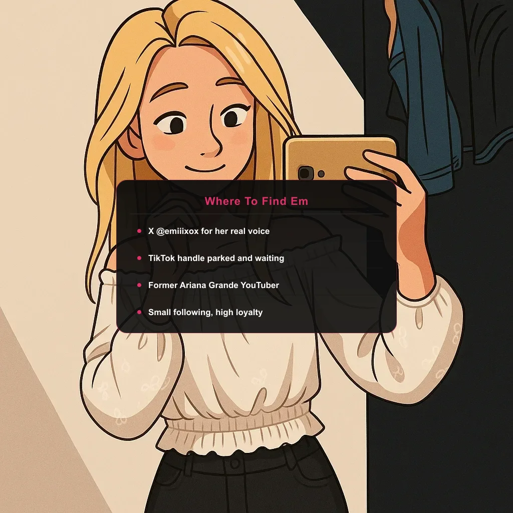 portrait of emiiixox with an Instagram peek card