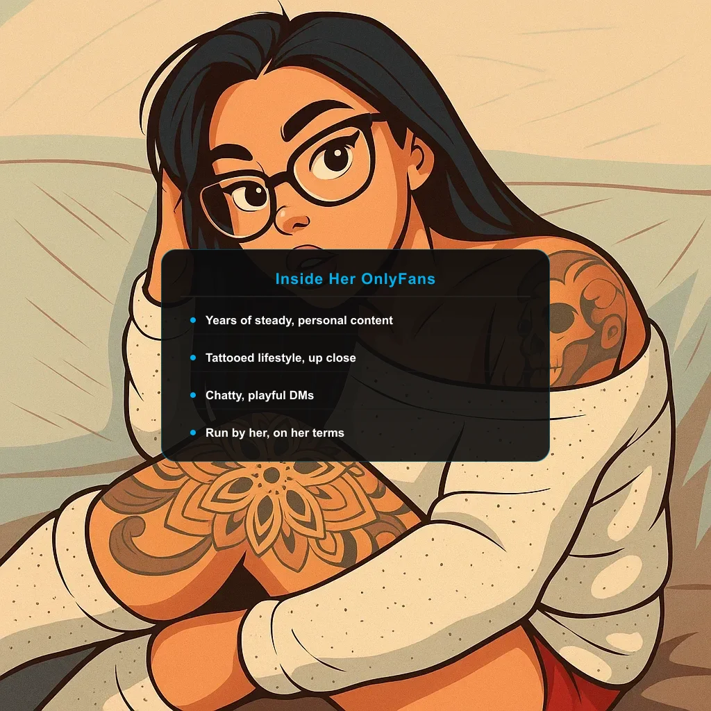 illustration of inkedkell with a what-fans-get card