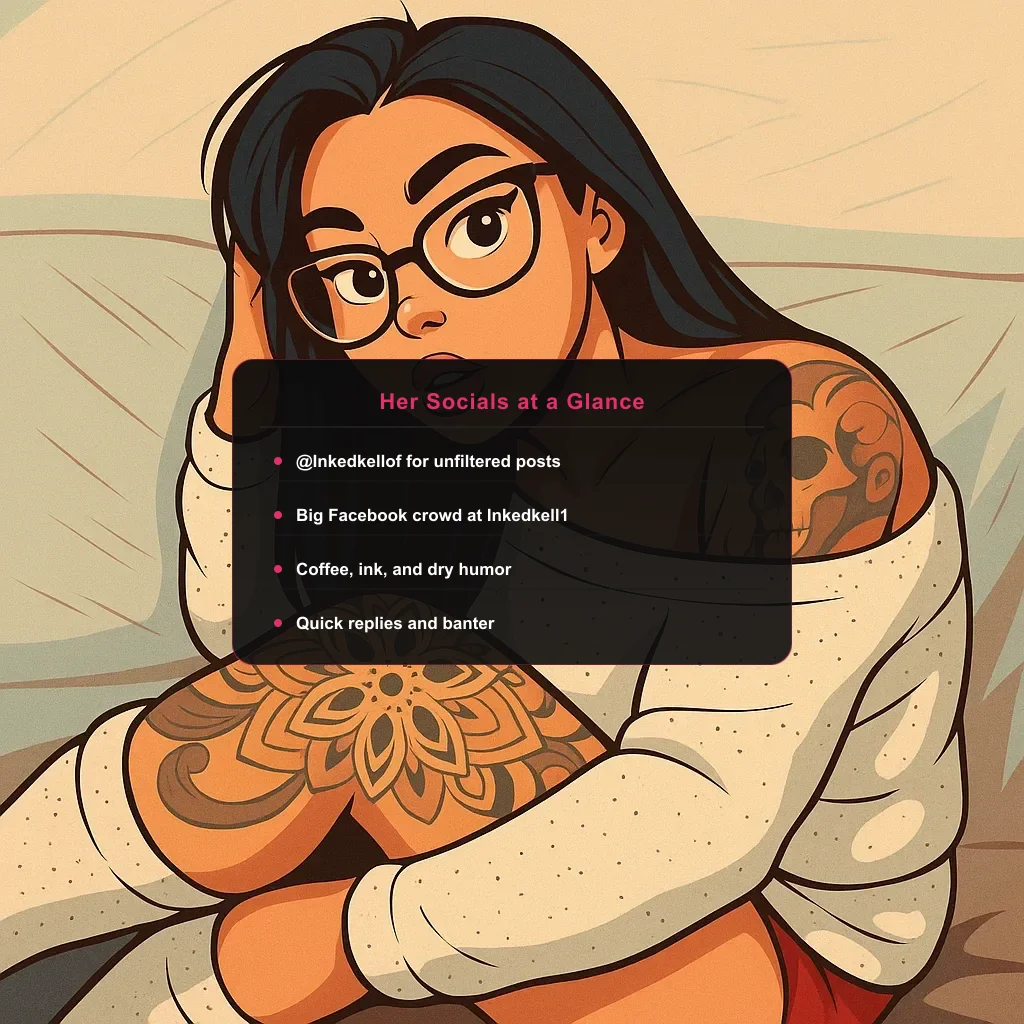 portrait of inkedkell with an Instagram peek card