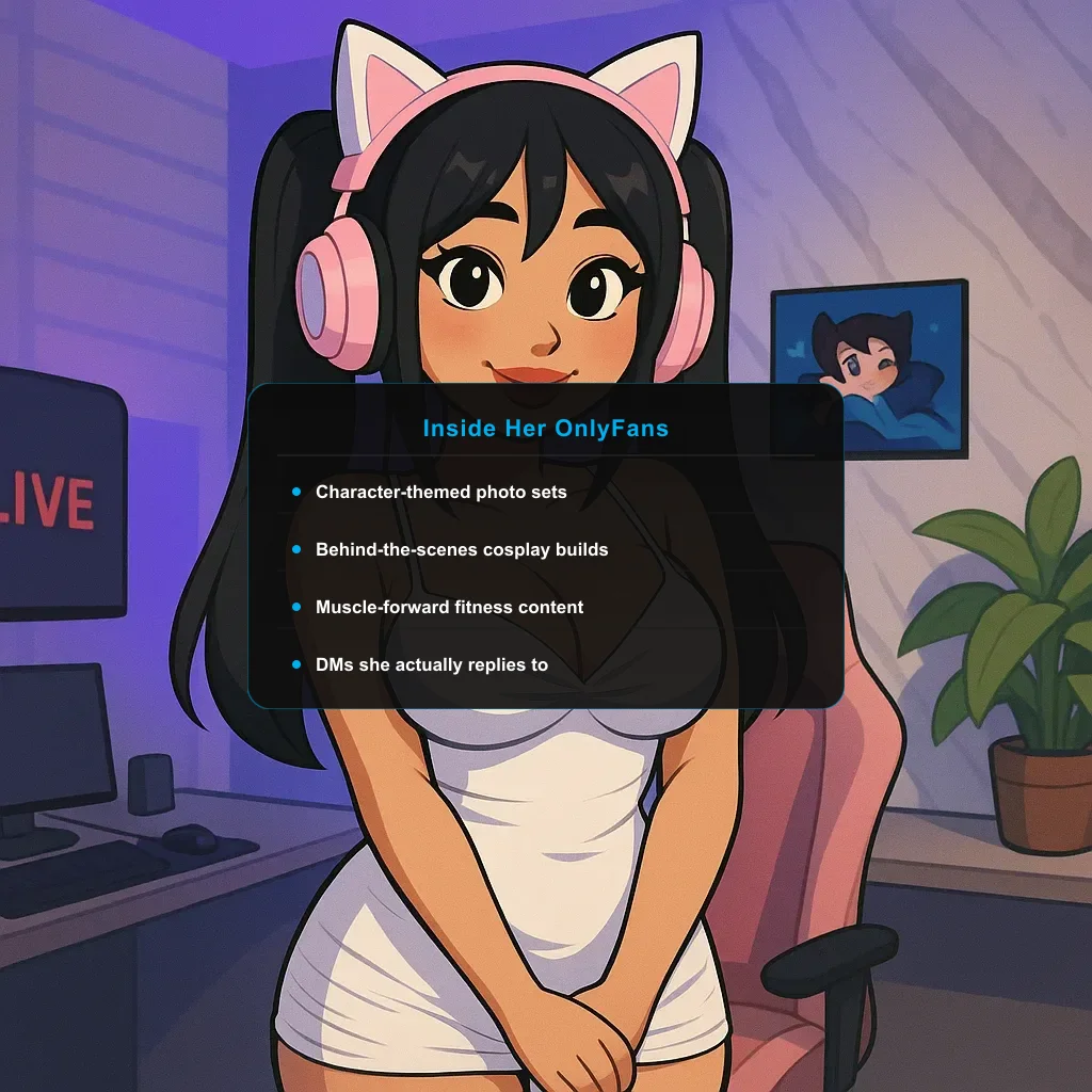 illustration of itsnezukobaby with a what-fans-get card