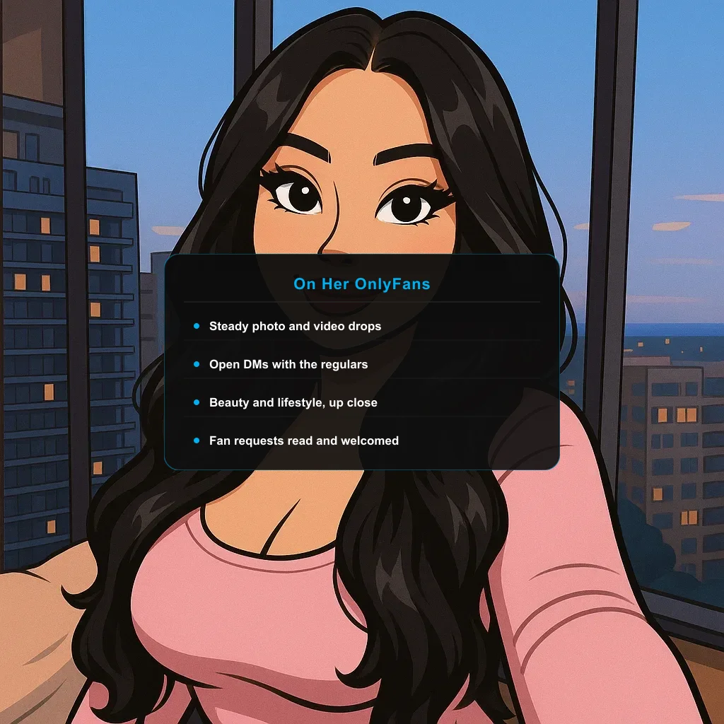 illustration of Karlita with a what-fans-get card