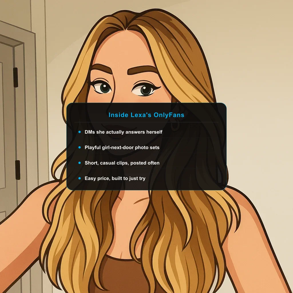 illustration of Lexa Rose with a what-fans-get card