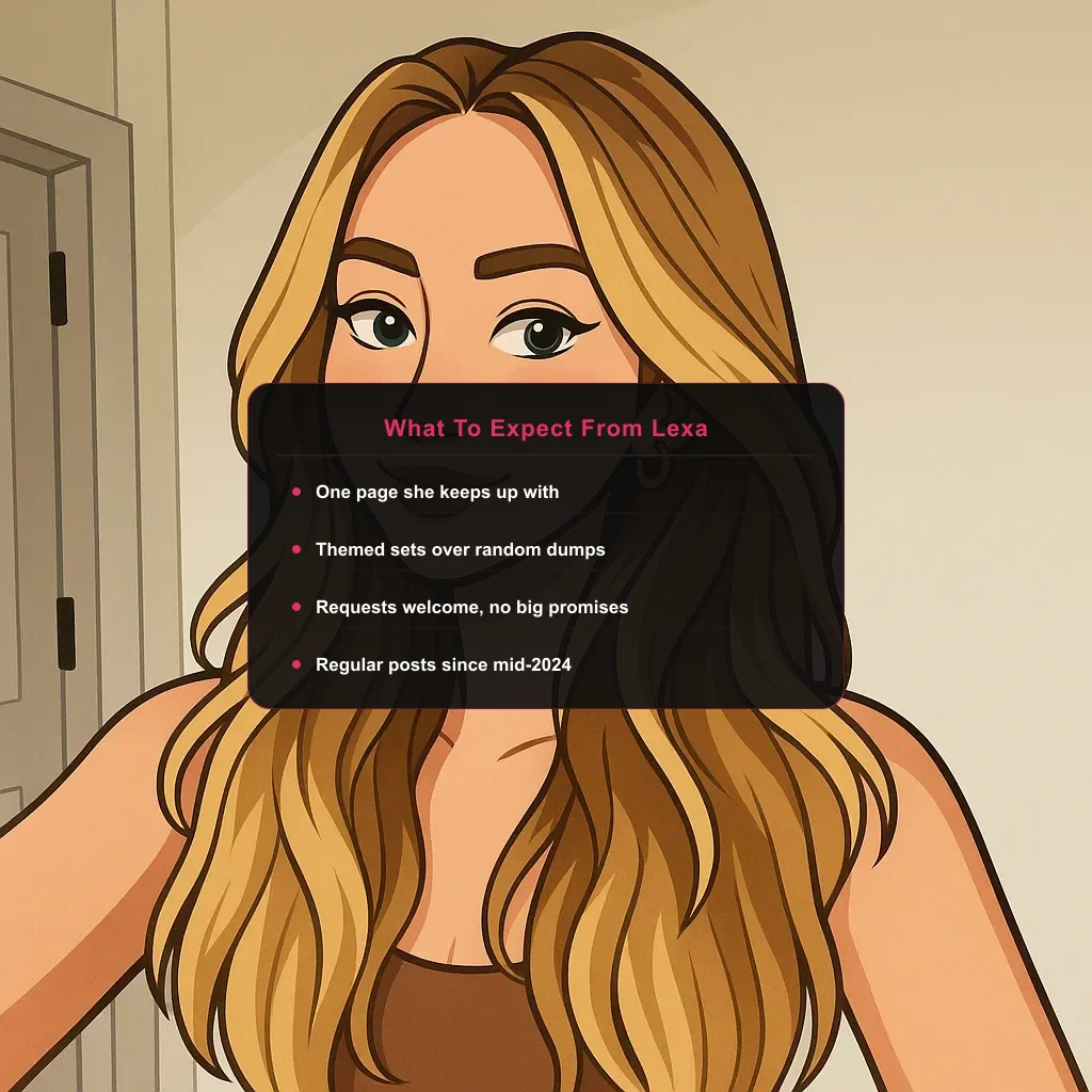 portrait of Lexa Rose with an Instagram peek card