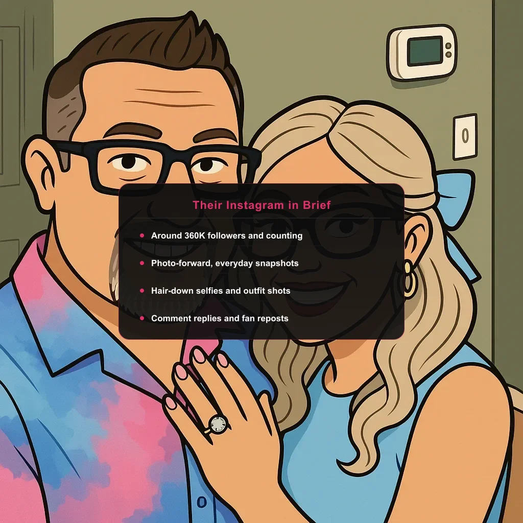 portrait of Shane and Daff with an Instagram peek card