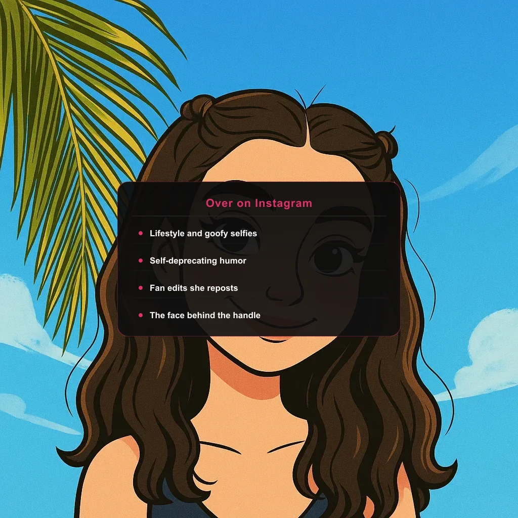 portrait of thecollegestripper with an Instagram peek card